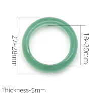 Anillo de cristal de piedra Natural para mujer y niña, joyería de Reiki, energía curativa, banda de piedras preciosas lisas, dijes redondos de Donut, regalo - details 0