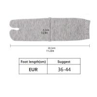 5 pares de calcetines antideslizantes de algodón con dos dedos, calcetines separadores de dedos de media pantorrilla para negocios, calcetines de tubo corto deportivos de Color sólido para mujeres y hombres - details 1