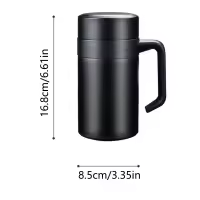 Termo de acero inoxidable 304 con asa para taza de café, botella de agua de gran capacidad, aislada al vacío e irrompible - details 5