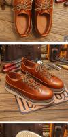 Zapatos de cuero de vaca puro de alta gama, zapatos casuales de plataforma con suela blanda para hombre - details 15