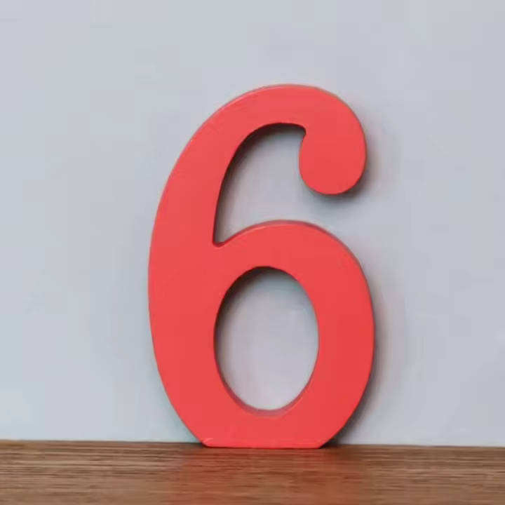Ártesanía de Números Árabes de Madera 10cm de Largo Ideal para Fiestas, Bodas, Decoración del Hogar - 1