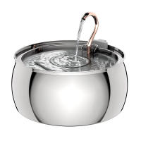 Gran Fuente de Agua para Gatos de Acero Inoxidable Diseño de Grifo de Cuerno de Gato - details 0