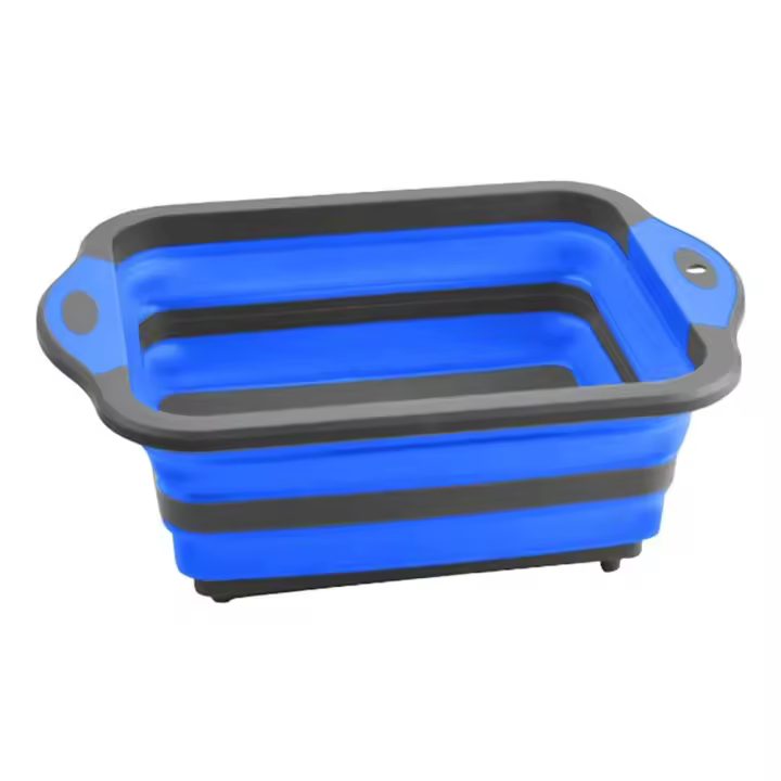 Tabla de cortar plegable multifuncional 3 en 1, cesta de drenaje, fregadero portátil para acampar al aire libre - 1