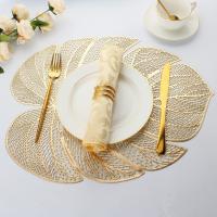 Mantel individual con forma de hoja hueca, vajilla antimanchas resistente al calor, mantel antideslizante a prueba de aceite para boda, 3 uds. - details 16