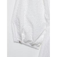 Moda clásica personalizada para mujer, mini vestido bordado calado - details 11