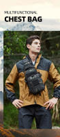 Riñonera deportiva para hombre, para exteriores, camping, senderismo, pesca, escalada, mochila, bolsas de pecho - details 1