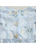 Conjunto de Maternidad Pelele para Bebé con Diadema Mono Floral con Cuello Redondo y Manga Mosca + Diadema para Verano, Azul/Amarillo, 0-24 Meses - details 5