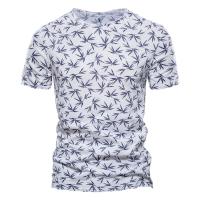 Novedad de verano, camiseta estampada, camisa de fondo para hombre con cuello redondo a la moda, top informal para hombre - details 8