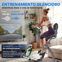 Bicicleta Estática Plegable hasta 130 KG Extra Silenciosa con Sillín de Comodidad Ajustable - details 3