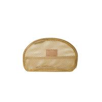 Bolsa de maquillaje de malla semicircular, bolsa ligera para lápiz labial, bolsa de cosméticos transparente, bolsa de lavado con cremallera, bolsa de almacenamiento para artículos de tocador, baño - details 4