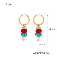316 pendientes dorados pendientes de Maple inoxidable pendientes de Perlas de Piedras preciosas Naturales pendientes de Perlas borlas personalidad Bohemio Anillo Joyas Elegantes Selección de joyas de fiesta - details 1