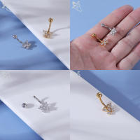 ZS-colgante de mariposa colorida para el ombligo, anillo con diamantes de imitación, gota larga, anillos para el vientre, Piercing de Barball para el ombligo, joyería, 1 unidad, 14G - details 9