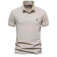 POLO de algodón bordado para hombre, camiseta de manga corta con solapa, Talla europea, 80% - details 4