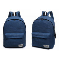 Mochila de lona de Color sólido para hombre, resistente al desgaste, Simple, a la moda, para estudiantes - details 3
