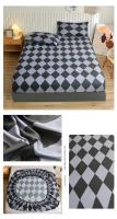 Sábana de Cama Impresa con Flor Azul Funda de Almohada de Lino Reactive para Cama Individual/Reina/Rey Protector de Almohada de Tela Elástica - details 18