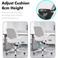 Computadora de malla transpirable, cómoda silla giratoria con reposabrazos abatibles y altura ajustable - details 1