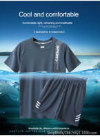 Conjunto de Camiseta Deportiva de Verano de Secado Rápido Cuello Redondo Material de Poliéster - details 4