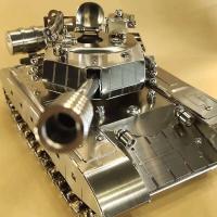 Modelo de batalla principal de acero inoxidable, juguete de Metal, vehículo de combate militar de aleación, tanque de aleación de grado coleccionable - details 17