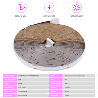 Tira de luces LED COB RGBW RGBWW, cinta Flexible de diodo de Color de ensueño, 24V, 12MM, 672LED/m, IP20, FOB, 10M, decoración de retroiluminación de TV - details 0