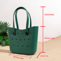 Bolso De Playa Grande Para Verano EVA Inodoro Para Mujer Bolsa De Picnic Con Agujeros Impermeable Bolsa De Hombro Con Manija - details 5