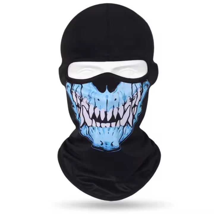 Gorro estampado para ciclismo, gorra de viento, máscara multifunción, forro para casco de Moto, pasamontañas de cara completa - 1