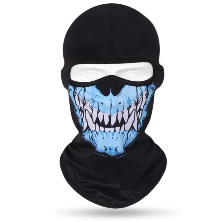 Gorro estampado para ciclismo, gorra de viento, máscara multifunción, forro para casco de Moto, pasamontañas de cara completa - 1