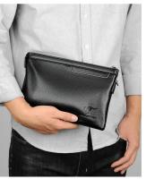 Bolsa de Suafte para Hombres Diseño de Monedero de Tarjeta de Cuero PU con Característica de Cremallera Bolsa de Mano con Correa Ideal para Teléfono y iPad - details 4