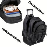 1 mochila de viaje multifuncional con asa telescópica, gran capacidad - details 1