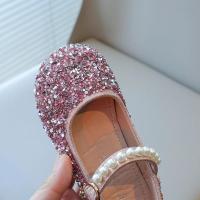 Zapatos de cuero con diamantes de imitación brillantes para niñas, zapatos de cristal para niñas, zapatos planos de vestir para niñas, fiesta de boda, perlas, abalorios ostentosos - details 26