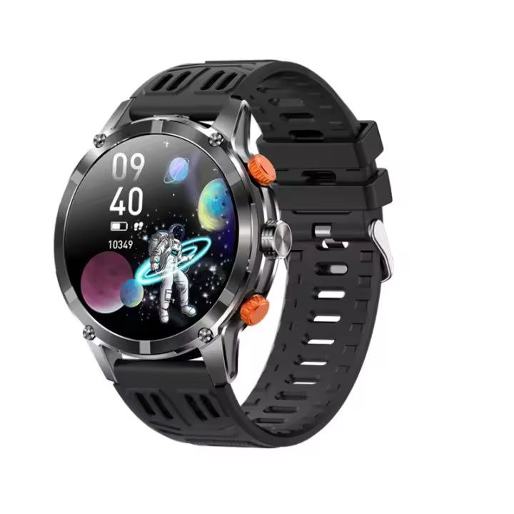 Reloj inteligente para hombre, Bluetooth, llamada, Control de música, pantalla completamente táctil de 1,7 pulgadas, Monitor de salud, asistente de voz, recordatorio de Whatsapp, rastreador de Fitness para Android IOS - 1