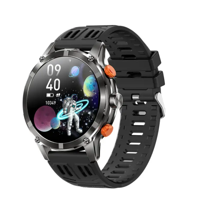 Reloj inteligente para hombre, Bluetooth, llamada, Control de música, pantalla completamente táctil de 1,7 pulgadas, Monitor de salud, asistente de voz, recordatorio de Whatsapp, rastreador de Fitness para Android IOS - 1