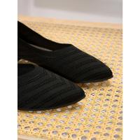 Nuevos Zapatos planos con punta puntiaguda para oficina, barco, Color sólido, tejidos, sin cordones, zapatillas De Ballet informales, mocasines para Mujer, Zapatos De Mujer - details 13