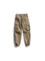 Pantalones Cargo de Moda para Hombres 2024 Estilo Callejero Suelto con Cordón Material de Algodón - details 7