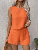 Conjunto de Verano 2025 para Mujer Top Sin Mangas y Shorts Cortos Estilo Casual y Deportivo - details 17