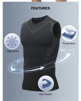 Top De Compresión Para Hombre Camiseta Sin Mangas Para Gimnasio Rápido Secado Deporte Fitness Vestido De Musculación Entrenamiento Top De Músculo - details 6