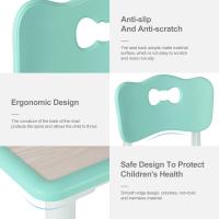 AuAg Juego de mesa multiactividad para niños de 5 piezas, escritorio de estudio para niños, juego de sillas de escritorio para niños, juego de mesa y 4 sillas para niños, altura ajustable - details 11