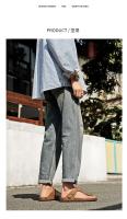 Zapatillas para hombre, zapatos informales de verano para la playa al aire libre, sandalias para caminar, cómodas, ligeras, de lujo, de diseñador, de cuero, a la moda - details 8
