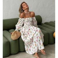 Vestido de playa floral elegante, holgado y de manga larga para mujer, primavera-otoño 2025 - details 8
