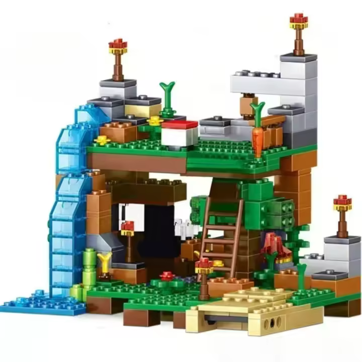 Mi mundo, MINI casa en el árbol de la granja, bloques de construcción, modelo de pueblo, cueva de montaña, juguetes para niños, juguetes para niños - 1
