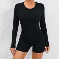 Mono de Yoga sin Espalda 2024 Traje de Gimnasio para Mujeres de Manga Larga Ropa Deportiva de Moda - details 30