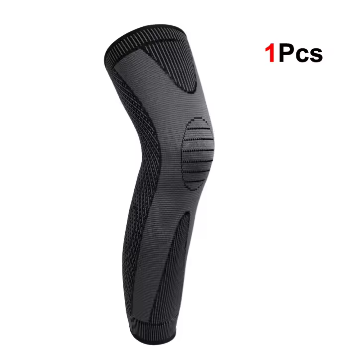 1/2Pcs Full Leg Sleeves Long Leg Compression Sleeve Knee Support Brace for Man Women Sports Cycling Basketball Soccer Arthritis - 1