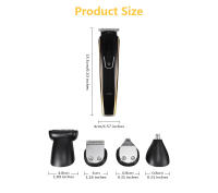 Kemei-cortadora de pelo eléctrica recargable para hombre, máquina de corte de pelo 5 en 1, lavable, para nariz, barba y cuerpo, KM-526 - details 6