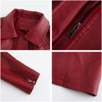 Gabardina cortavientos de piel sintética para mujer, chaquetas con cinturón, abrigo largo medio - details 34
