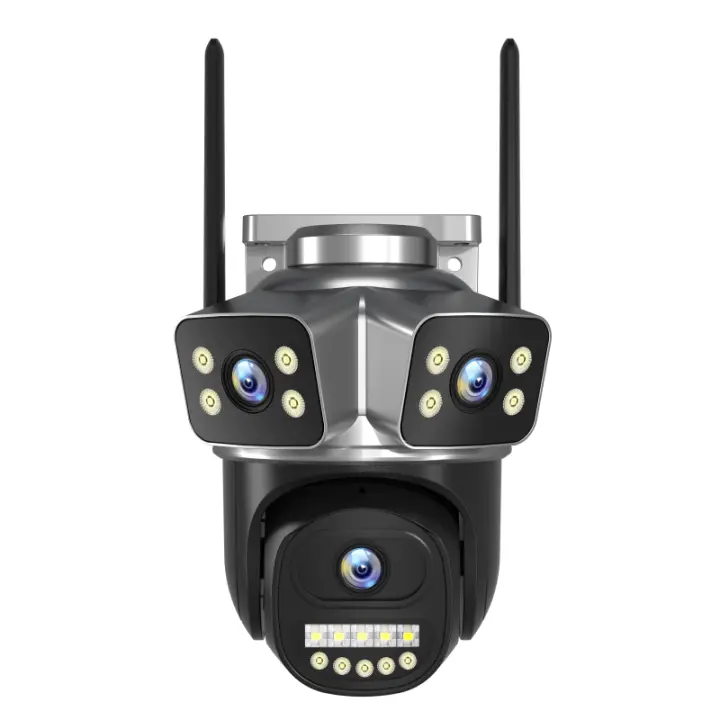 Cámara de Seguridad IP Triple Pantalla Visión Nocturna Impermeable Seguimiento de Movimiento - 1