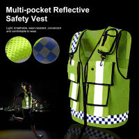 Chaleco Reflectante de Malla Vestido de Seguridad Nocturna para Ciclismo con Múltiples Bolsillos - details 0