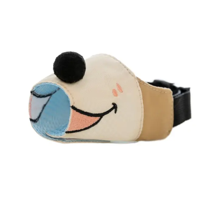 Práctico y bonito bozales antimordeduras para perros, mascarilla bucal de poliéster suave para perros, transpirable, ajustable, cubierta bucal para caminar - 1