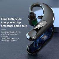 Auriculares inalámbricos con Bluetooth 5,2, dispositivo de audio giratorio de 180 °, con cancelación de ruido, pantalla LED, modo de espera largo, con micrófono, para música, para todos los teléfonos inteligentes - details 3