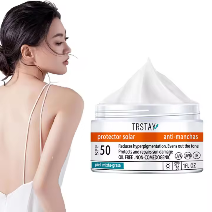 TRSTAY Protector solar hidratante para el cuidado facial y estiramiento de la piel - 1