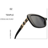 Gafas de lectura con marco cuadrado de ojo de gato negro, patillas decorativas de Metal de gran tamaño, cómodas, + 0,75 a + 4 - details 6
