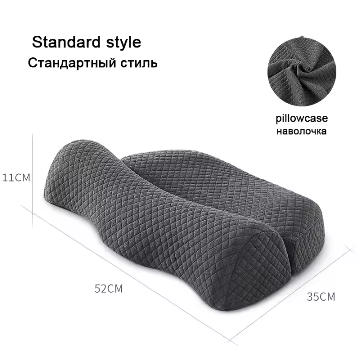 Almohada ortopédica de espuma viscoelástica, cojín Cervical ergonómico, almohada de masaje para dormir, alivio del dolor de cuello, cojín de rebote lento, ropa de cama - 1